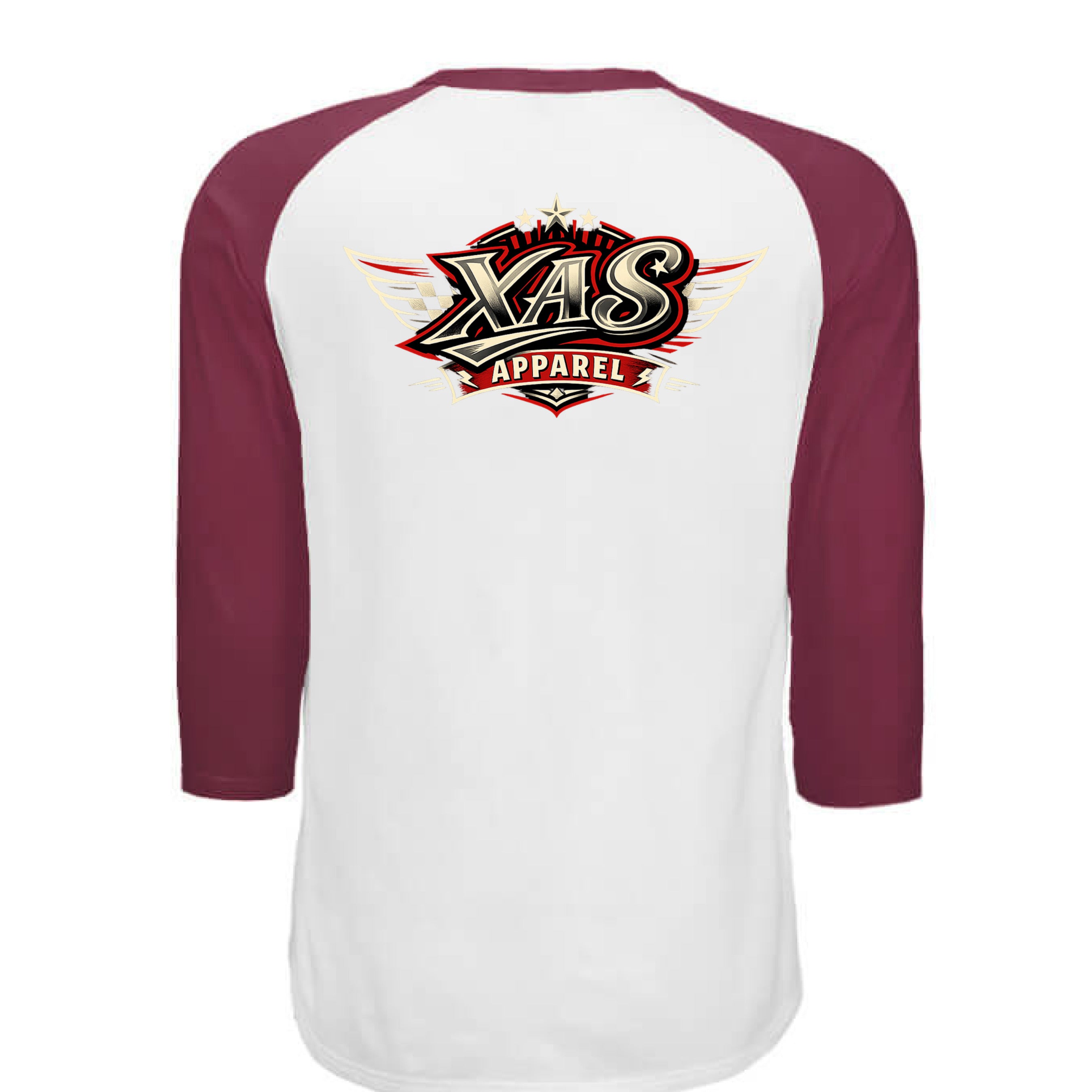 WHITE / MAROON - BACK