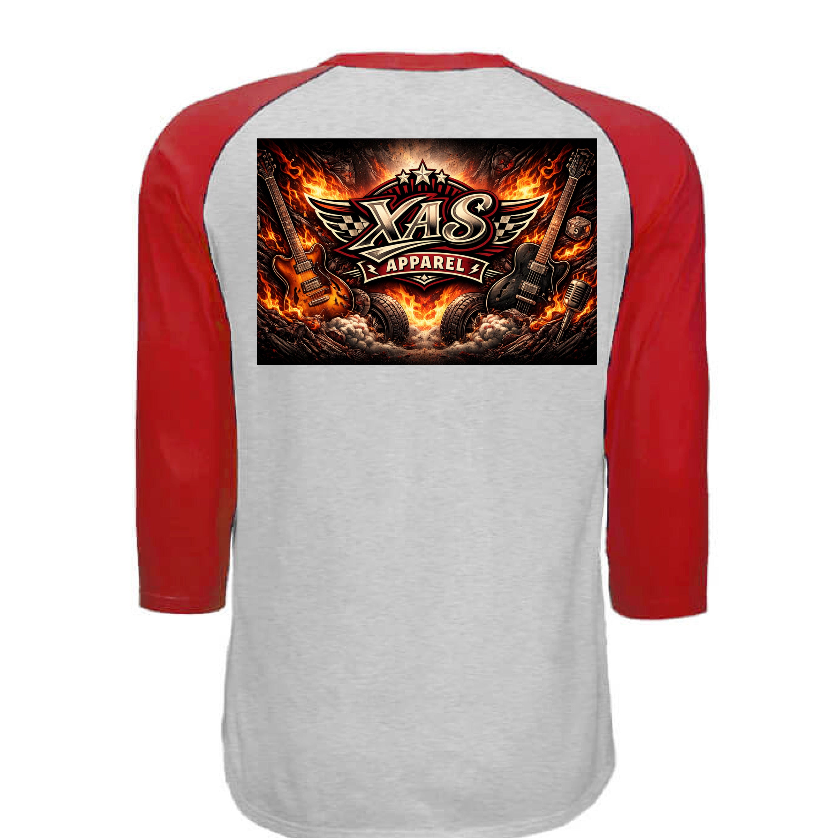 HEATHER GREY / RED - BACK