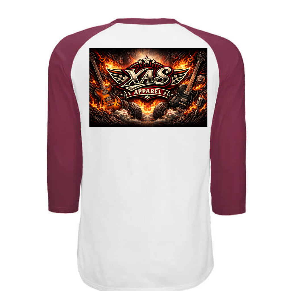 WHITE / MAROON - BACK
