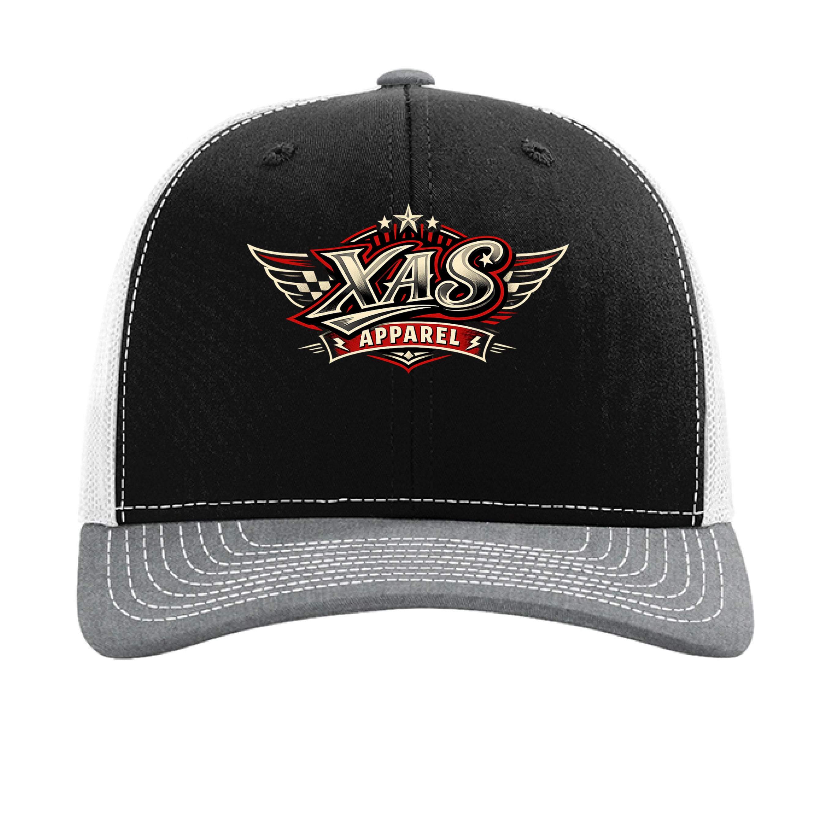 Black/ White/ Heather Grey - FRONT